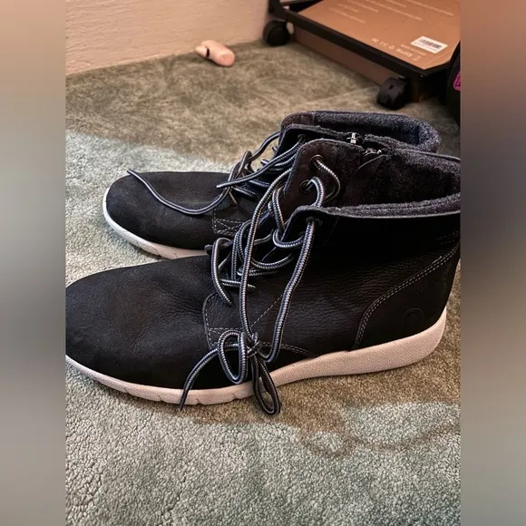 SAS Black Leather High-Top Casual Boots, Size 8.5 - MSRP $299​