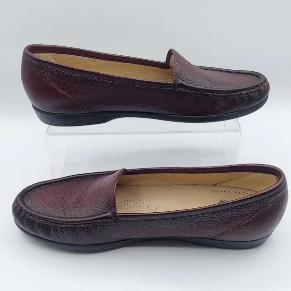 SAS Comfort Simplify Slip-On Loafers Antique Wine Size 7N