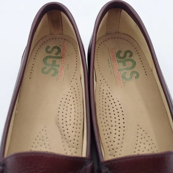 SAS Comfort Simplify Slip-On Loafers Antique Wine Size 7N