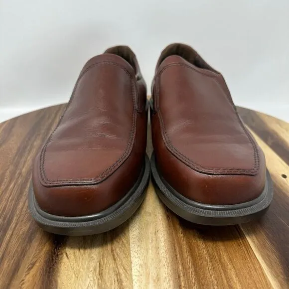 SAS Diplomat Size 11.5 WW Double Wide Mens Slip-On Loafers Brown Made In USA