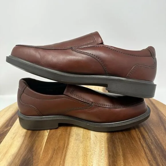 SAS Diplomat Size 11.5 WW Double Wide Mens Slip-On Loafers Brown Made In USA