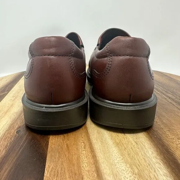SAS Diplomat Size 11.5 WW Double Wide Mens Slip-On Loafers Brown Made In USA