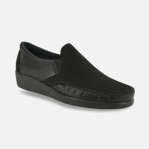 SAS Dream Slip-On Loafers, Black, Women's 6M