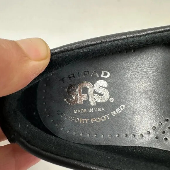 SAS Dream Slip-On Loafers, Black, Women's 6M