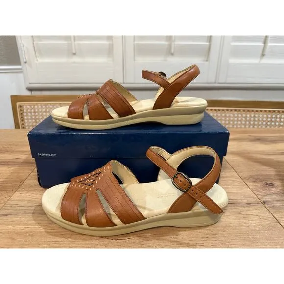 SAS Huarache Adjustable Sandal Antique Tan Size 9.5 NIB Casual Comfort Insole