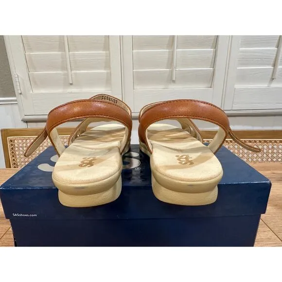SAS Huarache Adjustable Sandal Antique Tan Size 9.5 NIB Casual Comfort Insole