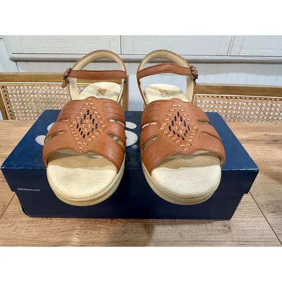 SAS Huarache Adjustable Sandal Antique Tan Size 9.5 NIB Casual Comfort Insole