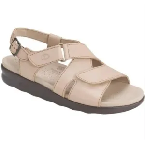 Sas Huggies Truffle Cream Wedge Strappy Comfort Vacation Beach Sandals 8.5
