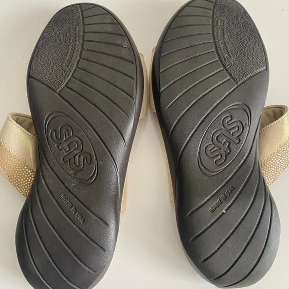 SAS Nudu Slide Leather Sandal - Cream 9W NWOB