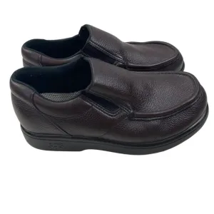 SAS Side Gore Shoes Men's 7WW Wide Pebbled Leather Slip On Moc Toe Loafers