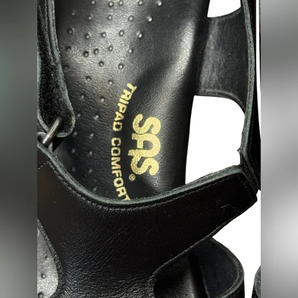 SAS suntimer 9.5 black leather comfort sandals