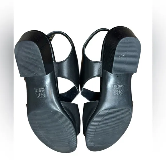 SAS suntimer 9.5 black leather comfort sandals