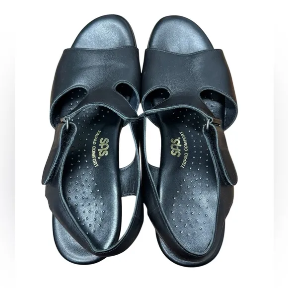 SAS suntimer 9.5 black leather comfort sandals
