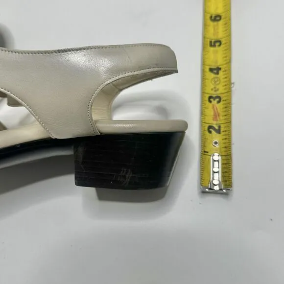 SAS Tripad Comfort Women Suntimer Heeled Sandals Size 11N US Pearl Bone Leather