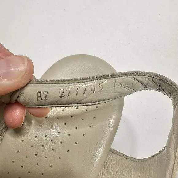 SAS Tripad Comfort Women Suntimer Heeled Sandals Size 11N US Pearl Bone Leather