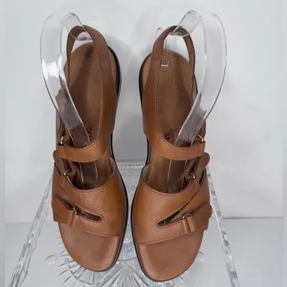 SAS Women’s Size 8.5 Tripad Comfort Tan Leather Sandals