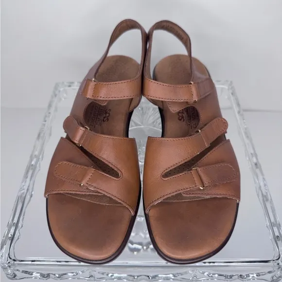 SAS Women’s Size 8.5 Tripad Comfort Tan Leather Sandals