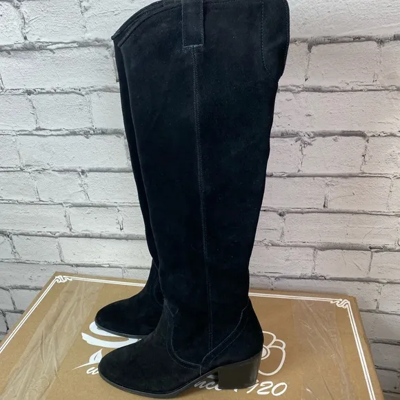 Sbicca x Volatile Women's Izzy Black Tall Suede Boots Size 6.5 Riding Boots NEW