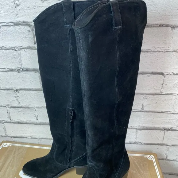 Sbicca x Volatile Women's Izzy Black Tall Suede Boots Size 6.5 Riding Boots NEW