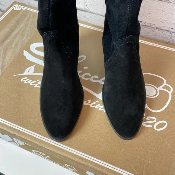 Sbicca x Volatile Women's Izzy Black Tall Suede Boots Size 6.5 Riding Boots NEW