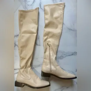 Schutz Guily Up Leather Over-The-Knee Boots, Size 7.5 US
