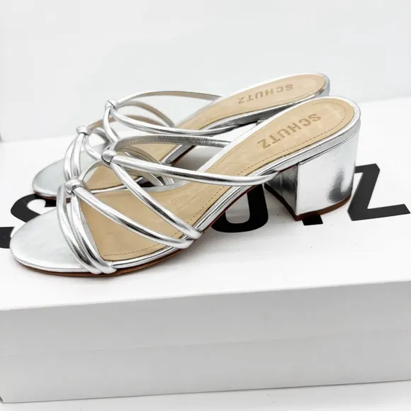 Schutz Princey Metallic Strappy Sandal