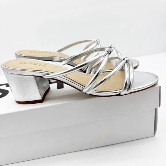 Schutz Princey Metallic Strappy Sandal
