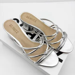 Schutz Princey Metallic Strappy Sandal