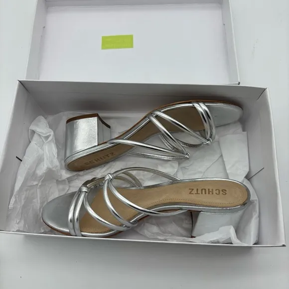 Schutz Princey Metallic Strappy Sandal