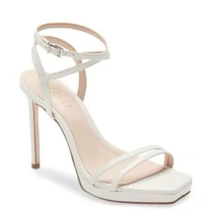 Schutz Tersa Sandals Strappy White Square Toe Size 10 NEW