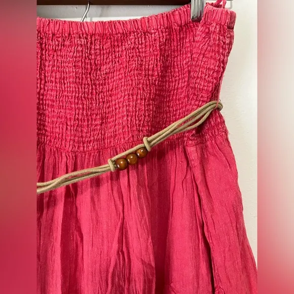 Scully Catina 100% Cotton Southern Maxi Skirt Red Large