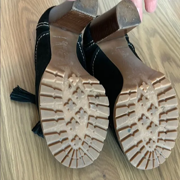 See by Chloe Black Suede heeled loafers