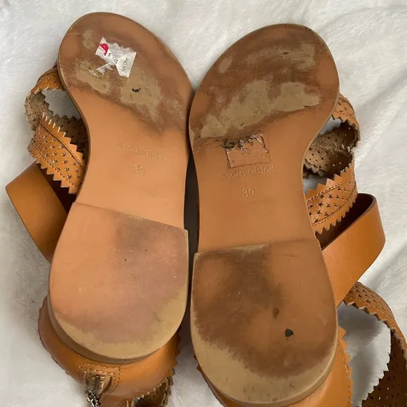 See by Chloe tan open toe sandals SZ strappy sandal SZ EUR 39
