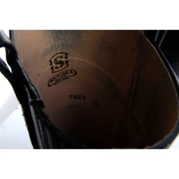 SENDRA english riding boots pull on leather black womens sz 6.5