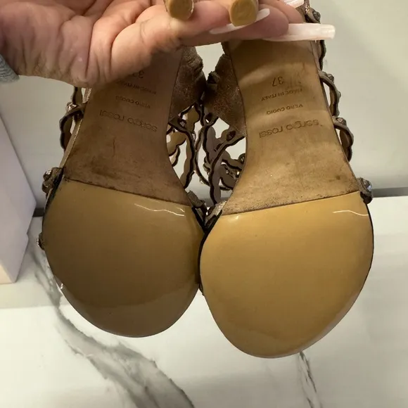 Sergio Rossi Women's Strappy Sandals - Gold