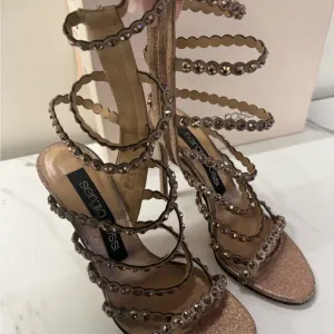 Sergio Rossi Women's Strappy Sandals - Gold