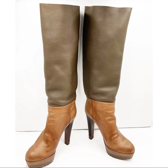 {Sergio Rossi}Platform Leather Boots