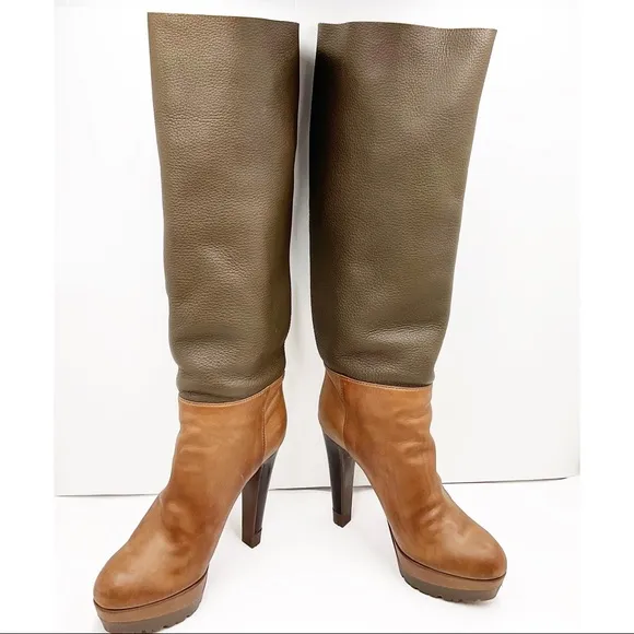 {Sergio Rossi}Platform Leather Boots
