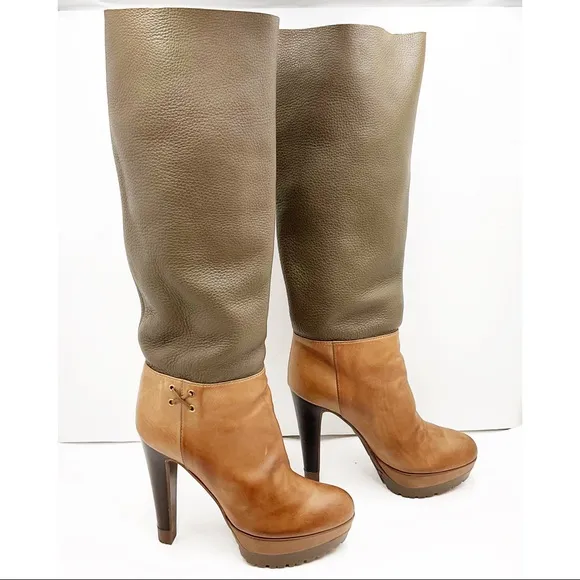 {Sergio Rossi}Platform Leather Boots