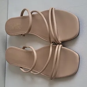 Seychelles Beige Leather Strappy Sandals Sz 9 Beachy Vacation Boho