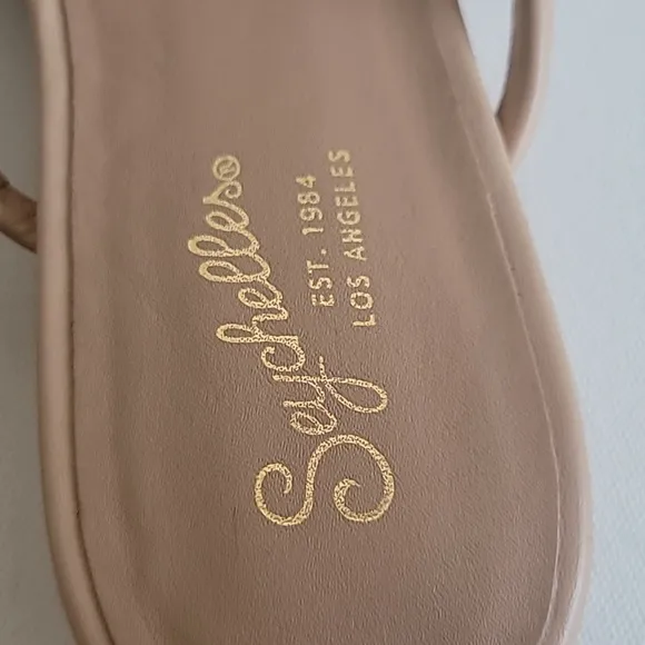 Seychelles Beige Leather Strappy Sandals Sz 9 Beachy Vacation Boho
