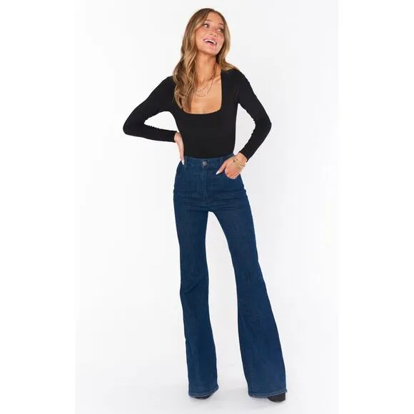 Show Me Your Mumu Hawn Bell Jean in Downpour 31 NWT