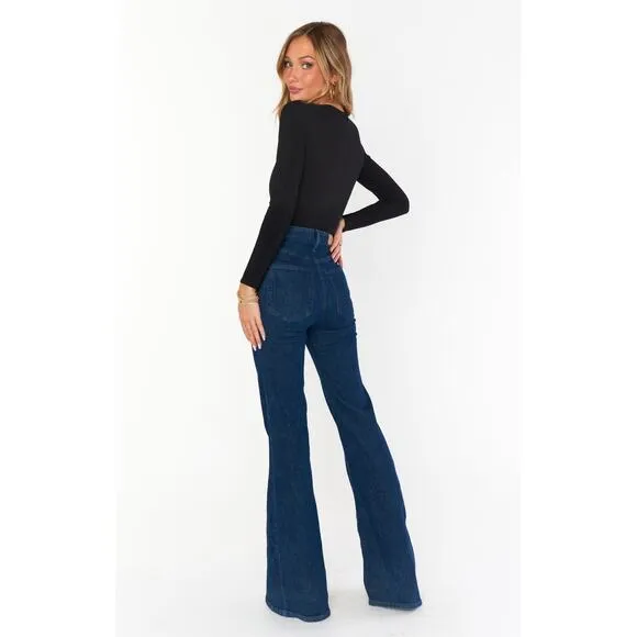 Show Me Your Mumu Hawn Bell Jean in Downpour 31 NWT