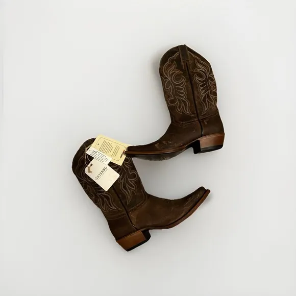 Shyanne Mad Dog Bone Western Boot Brown Womens Size 7.5 B New