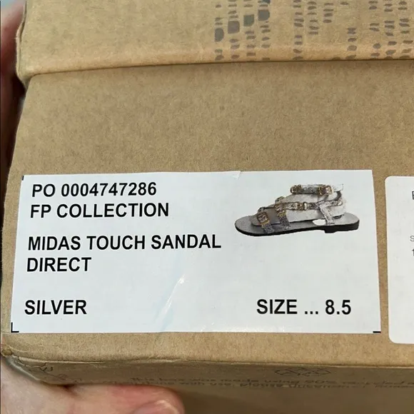 Silver Sandals with Decorative Buckles (B1)