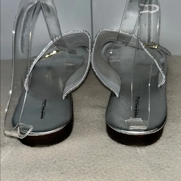 Silver Women's Slide Sandals (B1)