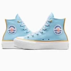 Size 7- Converse Chuck Taylor All Star Lift Platform High Camp True Sky RARE