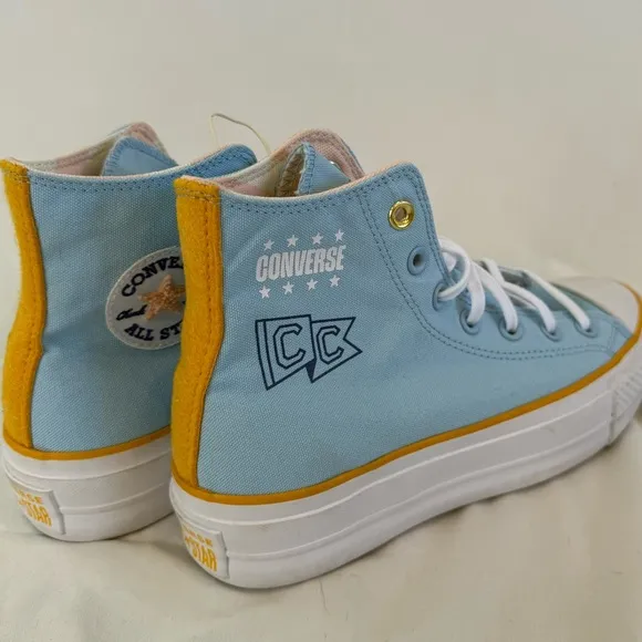 Size 7- Converse Chuck Taylor All Star Lift Platform High Camp True Sky RARE