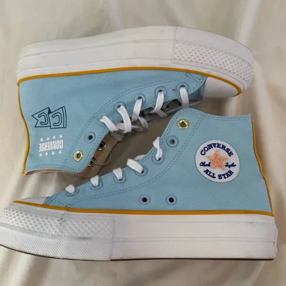 Size 7- Converse Chuck Taylor All Star Lift Platform High Camp True Sky RARE