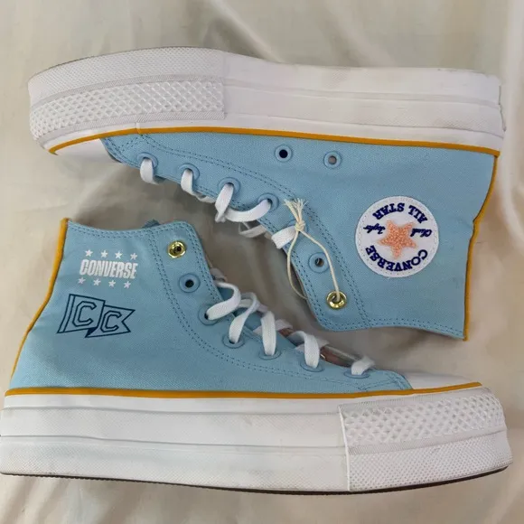 Size 7- Converse Chuck Taylor All Star Lift Platform High Camp True Sky RARE